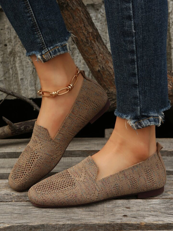 Women's Round Toe Ballet Flats Khaki