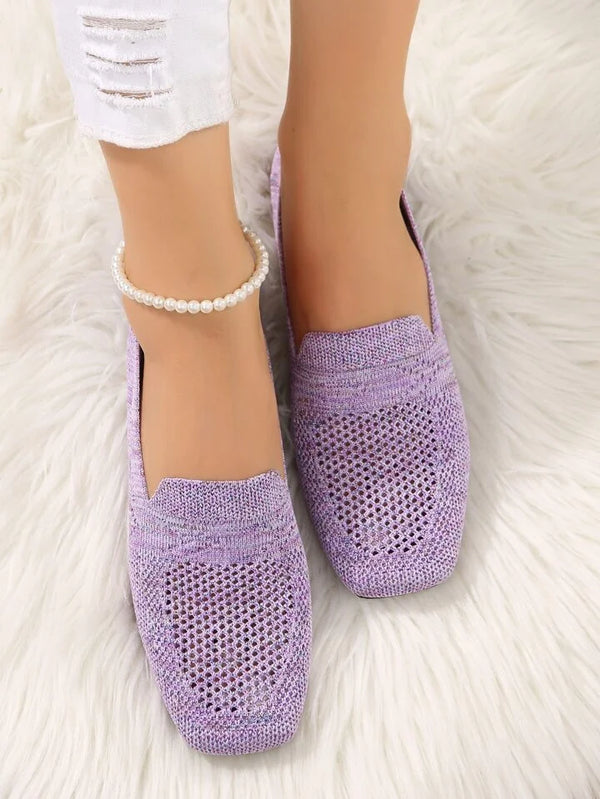 Women's Round Toe Ballet Flats Purple