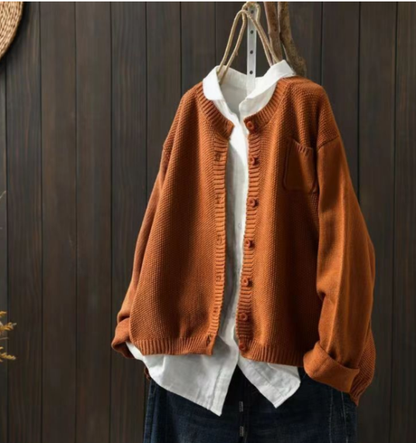Women's Lightweight Open Front Cardigan - Light Brown