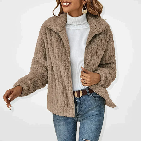 Holly - Casual Women's Plush Cardigan with Soft Cosy Feel and Relaxed Fit