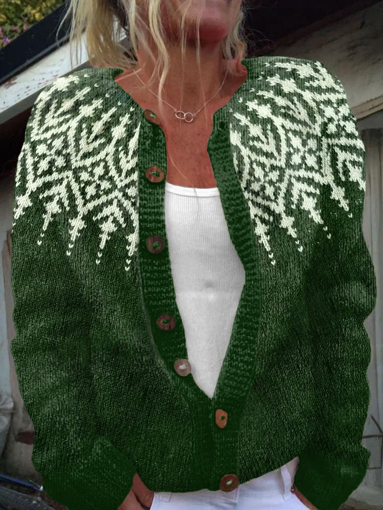 Women's Open Front Cardigan - Green