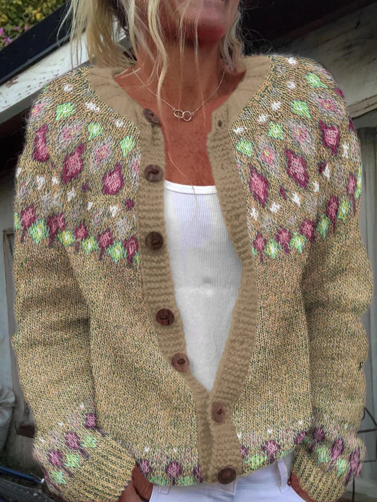 Women's Open Front Cardigan - Khaki