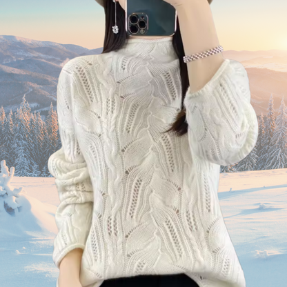 Women's Ribbed Sweater with Fitted Shape