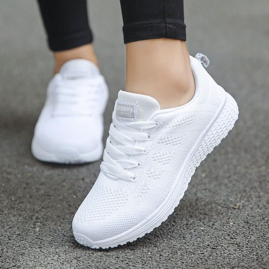Women's Breathable Walking Shoes - White