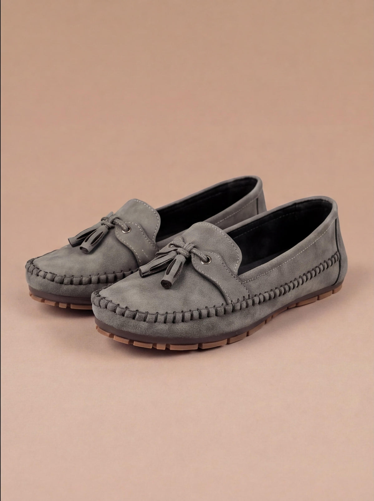 Women's Tassel Loafers - Grey