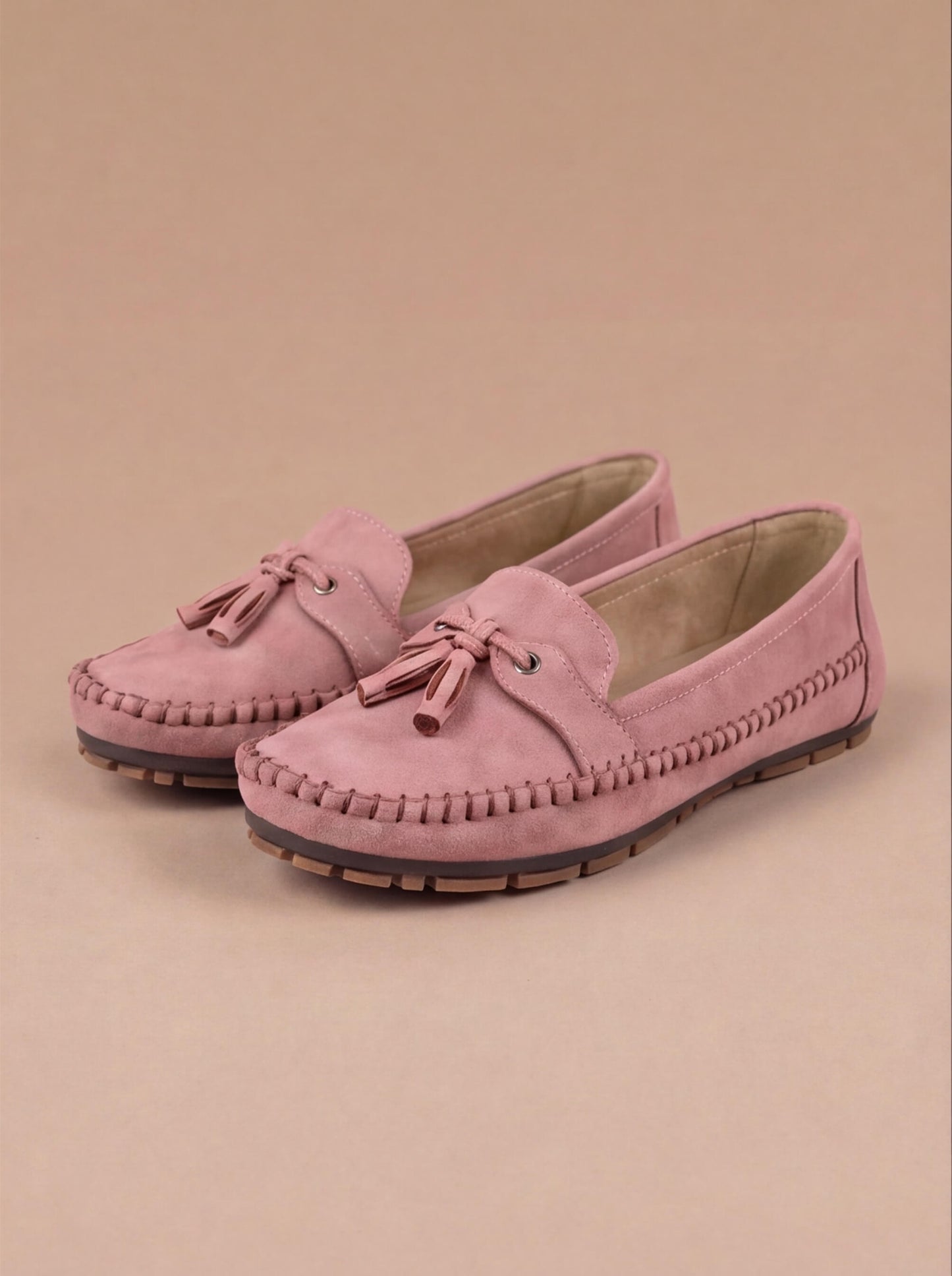 Women's Tassel Loafers - Pink
