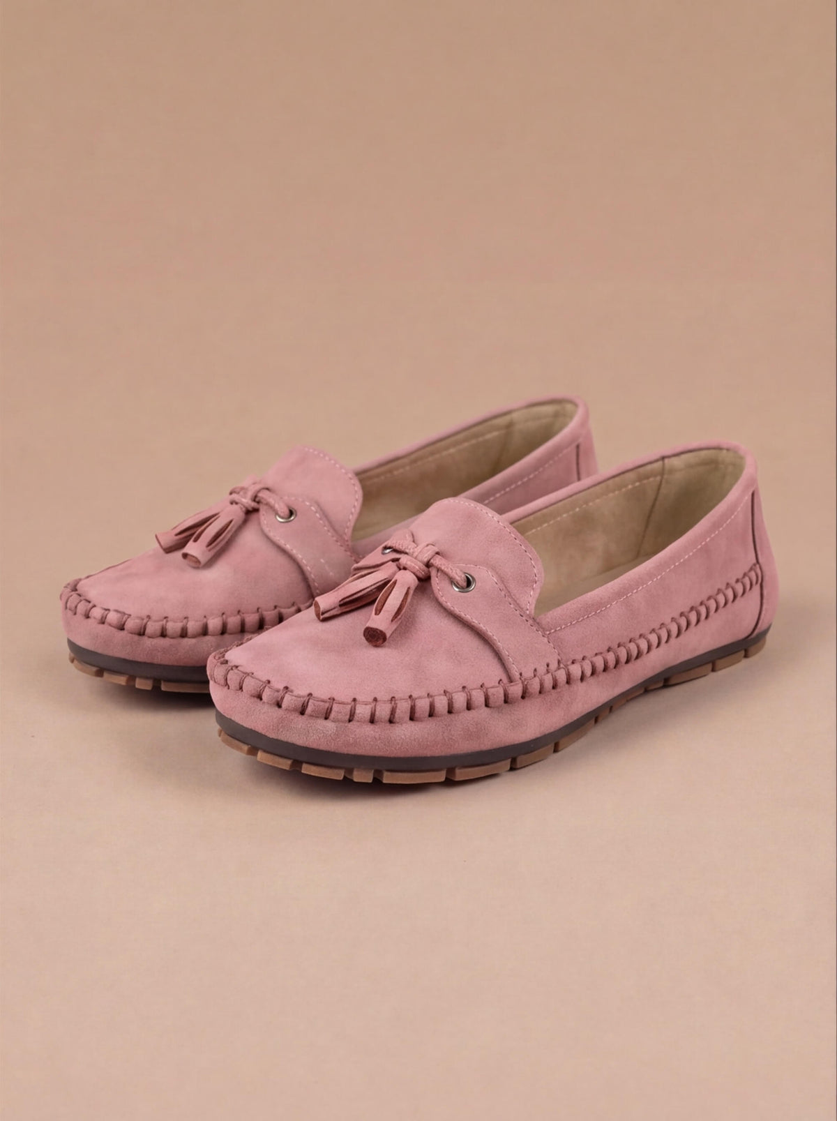 Women's Tassel Loafers - Pink