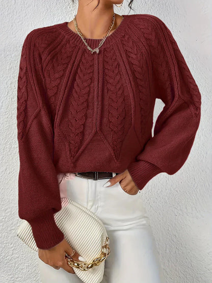 Women's Modern Sweater with Relaxed Fit - Red